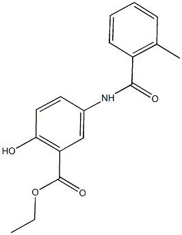 ethyl 2-hydroxy-5-[(2-methylbenzoyl)amino]benzoate Structure