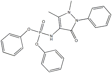 diphenyl 1,5-dimethyl-3-oxo-2-phenyl-2,3-dihydro-1H-pyrazol-4-ylamidophosphate 化学構造式