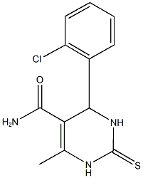 4-(2-chlorophenyl)-6-methyl-2-thioxo-1,2,3,4-tetrahydro-5-pyrimidinecarboxamide,95473-94-2,结构式