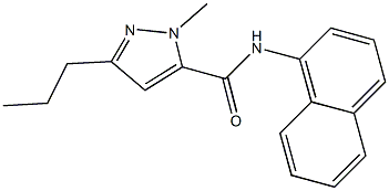 1-methyl-N-(1-naphthyl)-3-propyl-1H-pyrazole-5-carboxamide Structure