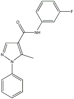 N-(3-fluorophenyl)-5-methyl-1-phenyl-1H-pyrazole-4-carboxamide 结构式