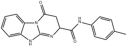 N-(4-methylphenyl)-4-oxo-1,2,3,4-tetrahydropyrimido[1,2-a]benzimidazole-2-carboxamide Struktur