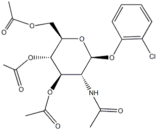 3-(acetylamino)-5-(acetyloxy)-6-[(acetyloxy)methyl]-2-(2-chlorophenoxy)tetrahydro-2H-pyran-4-yl acetate Structure