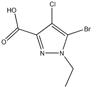 5-bromo-4-chloro-1-ethyl-1H-pyrazole-3-carboxylic acid Structure