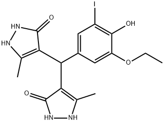 956757-00-9 4-[(3-ethoxy-4-hydroxy-5-iodophenyl)(5-hydroxy-3-methyl-1H-pyrazol-4-yl)methyl]-3-methyl-1H-pyrazol-5-ol