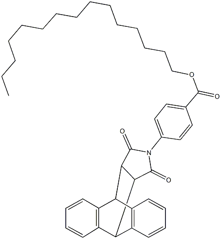 pentadecyl 4-(16,18-dioxo-17-azapentacyclo[6.6.5.0~2,7~.0~9,14~.0~15,19~]nonadeca-2,4,6,9,11,13-hexaen-17-yl)benzoate 化学構造式