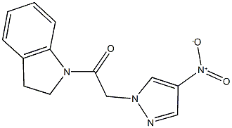 1-({4-nitro-1H-pyrazol-1-yl}acetyl)indoline Structure