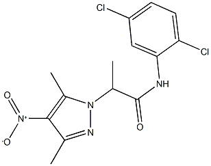 N-(2,5-dichlorophenyl)-2-{4-nitro-3,5-dimethyl-1H-pyrazol-1-yl}propanamide Structure