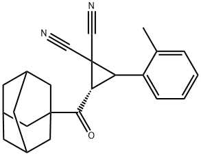 2-(1-adamantylcarbonyl)-3-(2-methylphenyl)-1,1-cyclopropanedicarbonitrile Structure