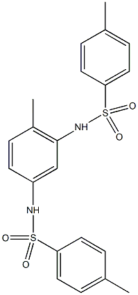 4-methyl-N-(2-methyl-5-{[(4-methylphenyl)sulfonyl]amino}phenyl)benzenesulfonamide 化学構造式