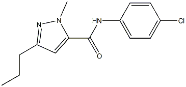 N-(4-chlorophenyl)-1-methyl-3-propyl-1H-pyrazole-5-carboxamide Structure