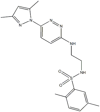 N-(2-{[6-(3,5-dimethyl-1H-pyrazol-1-yl)-3-pyridazinyl]amino}ethyl)-2,5-dimethylbenzenesulfonamide Structure