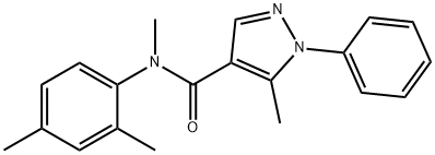 N-(2,4-dimethylphenyl)-N,5-dimethyl-1-phenyl-1H-pyrazole-4-carboxamide Struktur