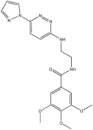 3,4,5-trimethoxy-N-(2-{[6-(1H-pyrazol-1-yl)-3-pyridazinyl]amino}ethyl)benzamide|