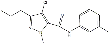 4-chloro-1-methyl-N-(3-methylphenyl)-3-propyl-1H-pyrazole-5-carboxamide Structure