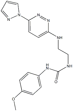 N-(4-methoxyphenyl)-N'-(2-{[6-(1H-pyrazol-1-yl)-3-pyridazinyl]amino}ethyl)urea Structure