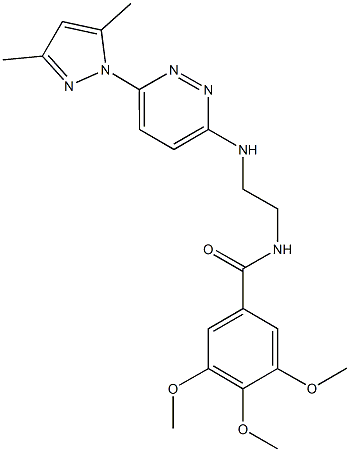 N-(2-{[6-(3,5-dimethyl-1H-pyrazol-1-yl)-3-pyridazinyl]amino}ethyl)-3,4,5-trimethoxybenzamide Struktur