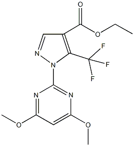 ethyl 1-(4,6-dimethoxy-2-pyrimidinyl)-5-(trifluoromethyl)-1H-pyrazole-4-carboxylate Structure