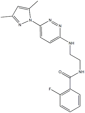 N-(2-{[6-(3,5-dimethyl-1H-pyrazol-1-yl)-3-pyridazinyl]amino}ethyl)-2-fluorobenzamide Structure