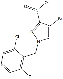 4-bromo-1-(2,6-dichlorobenzyl)-3-nitro-1H-pyrazole Struktur