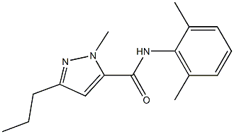 N-(2,6-dimethylphenyl)-1-methyl-3-propyl-1H-pyrazole-5-carboxamide 化学構造式