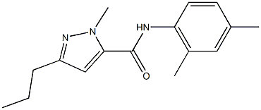 N-(2,4-dimethylphenyl)-1-methyl-3-propyl-1H-pyrazole-5-carboxamide 化学構造式