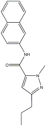 1-methyl-N-(2-naphthyl)-3-propyl-1H-pyrazole-5-carboxamide Structure