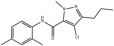 4-chloro-N-(2,4-dimethylphenyl)-1-methyl-3-propyl-1H-pyrazole-5-carboxamide 结构式