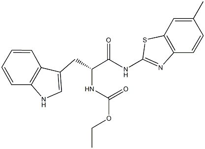 ethyl 1-(1H-indol-3-ylmethyl)-2-[(6-methyl-1,3-benzothiazol-2-yl)amino]-2-oxoethylcarbamate Structure