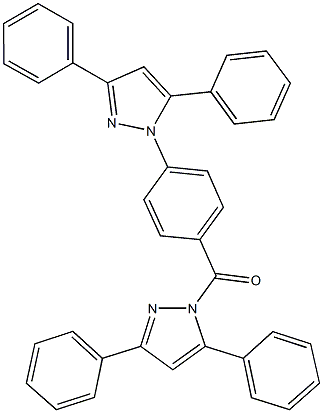 1-[4-(3,5-diphenyl-1H-pyrazol-1-yl)benzoyl]-3,5-diphenyl-1H-pyrazole 结构式