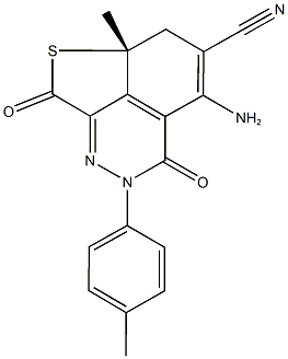 4-amino-6a-methyl-2-(4-methylphenyl)-3,8-dioxo-2,6,6a,8-tetrahydro-3H-thieno[4,3,2-de]phthalazine-5-carbonitrile Structure