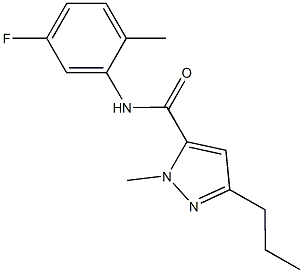 N-(5-fluoro-2-methylphenyl)-1-methyl-3-propyl-1H-pyrazole-5-carboxamide Struktur