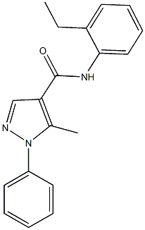 N-(2-ethylphenyl)-5-methyl-1-phenyl-1H-pyrazole-4-carboxamide Structure