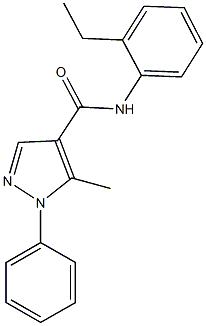 N-(2-ethylphenyl)-5-methyl-1-phenyl-1H-pyrazole-4-carboxamide 结构式