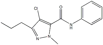 4-chloro-1-methyl-N-phenyl-3-propyl-1H-pyrazole-5-carboxamide 化学構造式