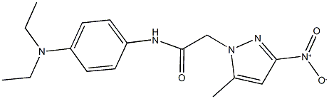 N-[4-(diethylamino)phenyl]-2-{3-nitro-5-methyl-1H-pyrazol-1-yl}acetamide Struktur