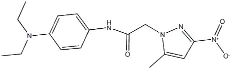 N-[4-(diethylamino)phenyl]-2-{3-nitro-5-methyl-1H-pyrazol-1-yl}acetamide Structure