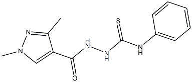 2-[(1,3-dimethyl-1H-pyrazol-4-yl)carbonyl]-N-phenylhydrazinecarbothioamide|