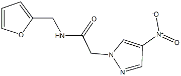 N-(2-furylmethyl)-2-{4-nitro-1H-pyrazol-1-yl}acetamide 结构式