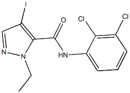 N-(2,3-dichlorophenyl)-1-ethyl-4-iodo-1H-pyrazole-5-carboxamide 结构式