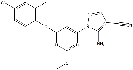 5-amino-1-[6-(4-chloro-2-methylphenoxy)-2-(methylthio)pyrimidin-4-yl]-1H-pyrazole-4-carbonitrile|