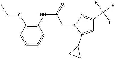 2-[5-cyclopropyl-3-(trifluoromethyl)-1H-pyrazol-1-yl]-N-(2-ethoxyphenyl)acetamide 结构式