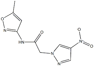 2-{4-nitro-1H-pyrazol-1-yl}-N-(5-methyl-3-isoxazolyl)acetamide Structure