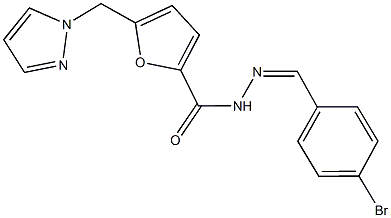 N'-(4-bromobenzylidene)-5-(1H-pyrazol-1-ylmethyl)-2-furohydrazide 结构式