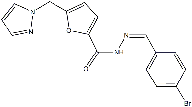 N'-(4-bromobenzylidene)-5-(1H-pyrazol-1-ylmethyl)-2-furohydrazide,957336-89-9,结构式