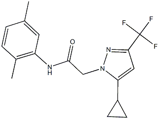 2-[5-cyclopropyl-3-(trifluoromethyl)-1H-pyrazol-1-yl]-N-(2,5-dimethylphenyl)acetamide Structure