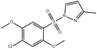 1-[(4-chloro-2,5-dimethoxyphenyl)sulfonyl]-3-methyl-1H-pyrazole,957354-66-4,结构式