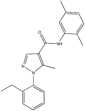 N-(2,5-dimethylphenyl)-1-(2-ethylphenyl)-5-methyl-1H-pyrazole-4-carboxamide Structure