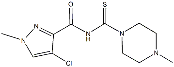 4-chloro-1-methyl-N-[(4-methyl-1-piperazinyl)carbothioyl]-1H-pyrazole-3-carboxamide,957400-01-0,结构式