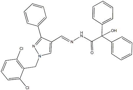 N'-{[1-(2,6-dichlorobenzyl)-3-phenyl-1H-pyrazol-4-yl]methylene}-2-hydroxy-2,2-diphenylacetohydrazide Structure